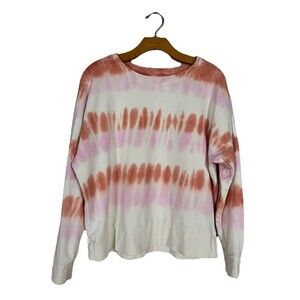 Natural Reflections Tie Dye Long-Sleeve Cotton Sweatshirt Women’s Size Large